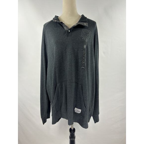 Disney Parks 2018 Tunic Sweatshirt Dark Grey Plus Size XXL Embroidered - Picture 1 of 11